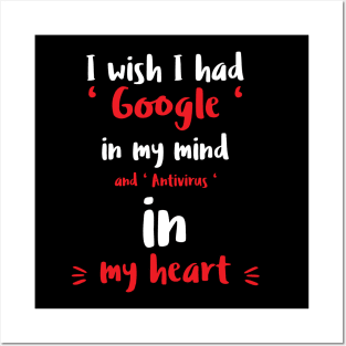 Google and Antivirus Armour for your heart and mind. Posters and Art